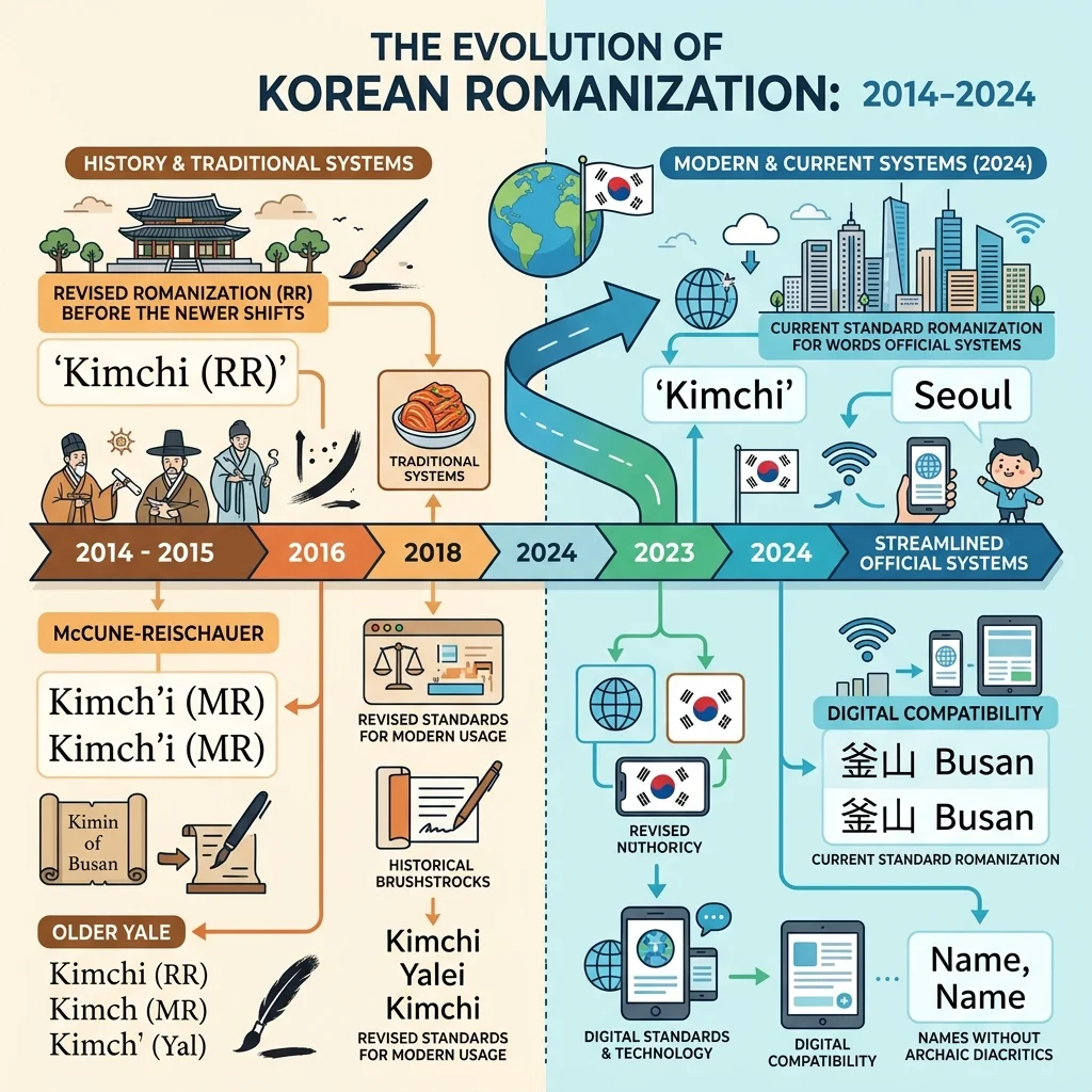 대한민국 로마자 표기법 변천사와 이름 표기 원칙 (2024 업데이트)